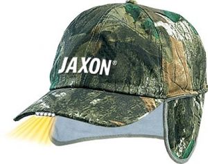 Czapka z latarką w daszku z osłoną na uszy czarna Jaxon UJ-CZX02B