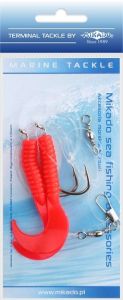 Mikado zestaw morski - pilk d-twist rig 7.5cm - hak 2x6/0 (red)