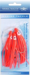 Mikado zestaw morski - octopus rig 8 cm - hak 3x6/0 (red)
