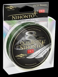 Plecionka Nihonto Octa Braid Green 150m zielona ośmiosplotowa.