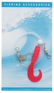 Mikado zestaw morski - pilk twist rig 5.5cm - hak 4/0 (red)