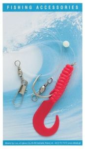Mikado zestaw morski - pilk twist rig 7.5cm - hak 6/0 (red)